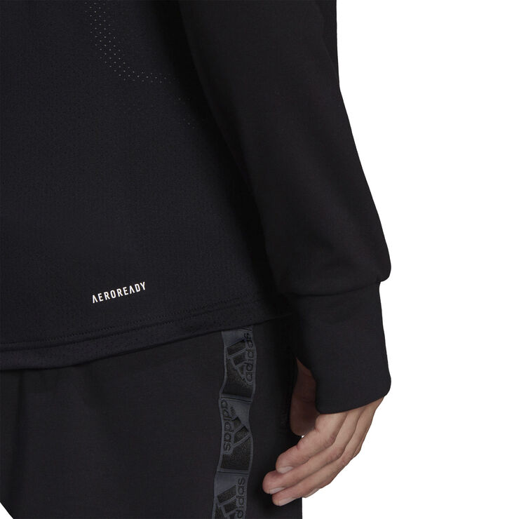adidas AEROREADY Designed to Move Sport Motion Logo hættetrøje Sort