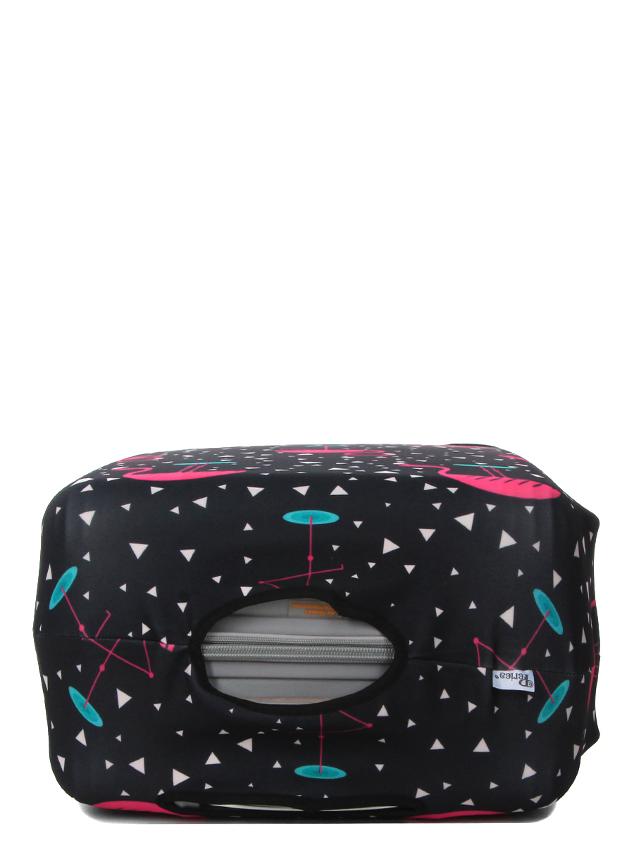 Housse de valise Periea Black with Pink Flamingos M