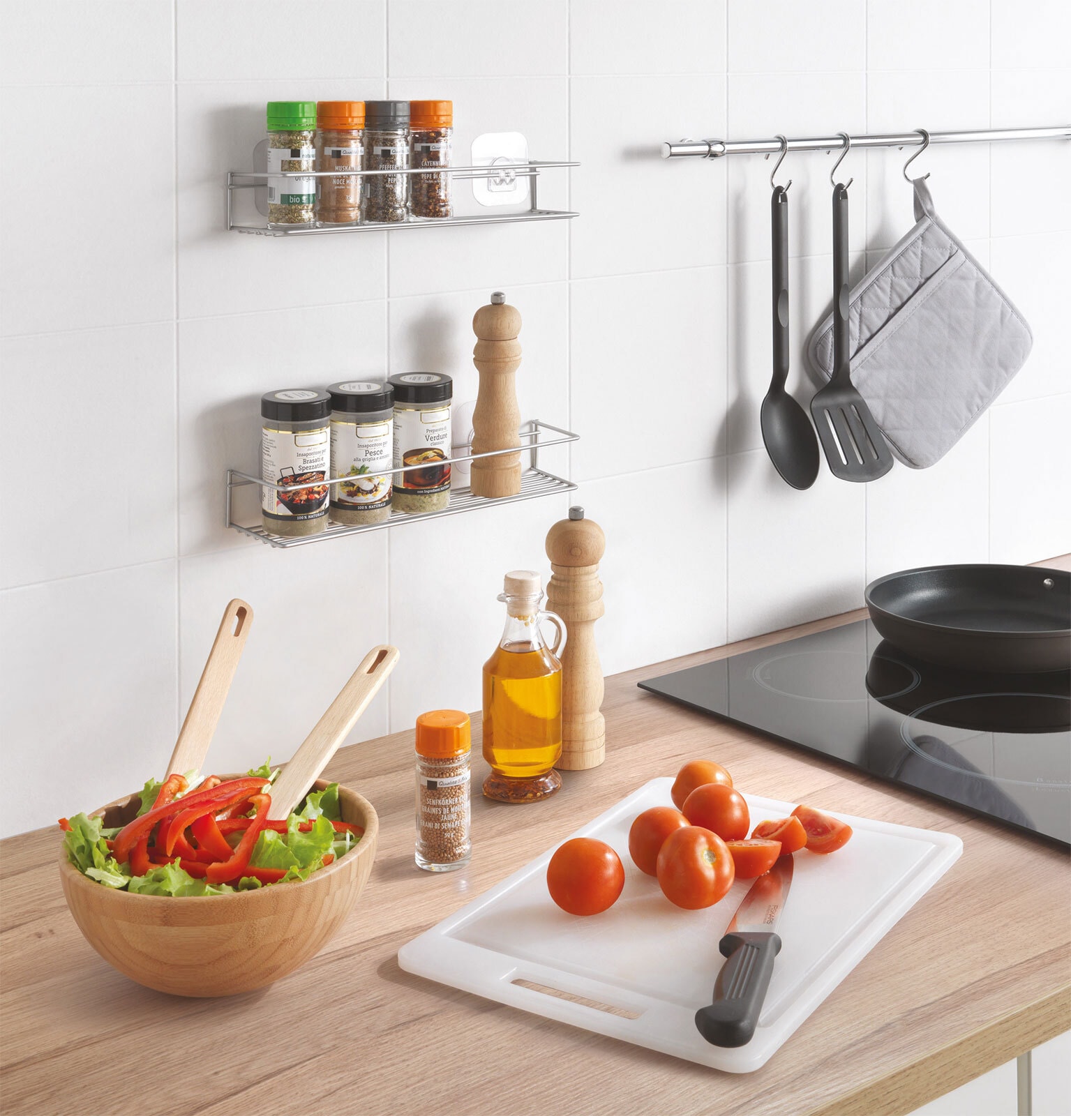 metaltex Gewürzregal PAPRIKA-1 2er Set 32x5x8 cm silberfarbig Polytherm®