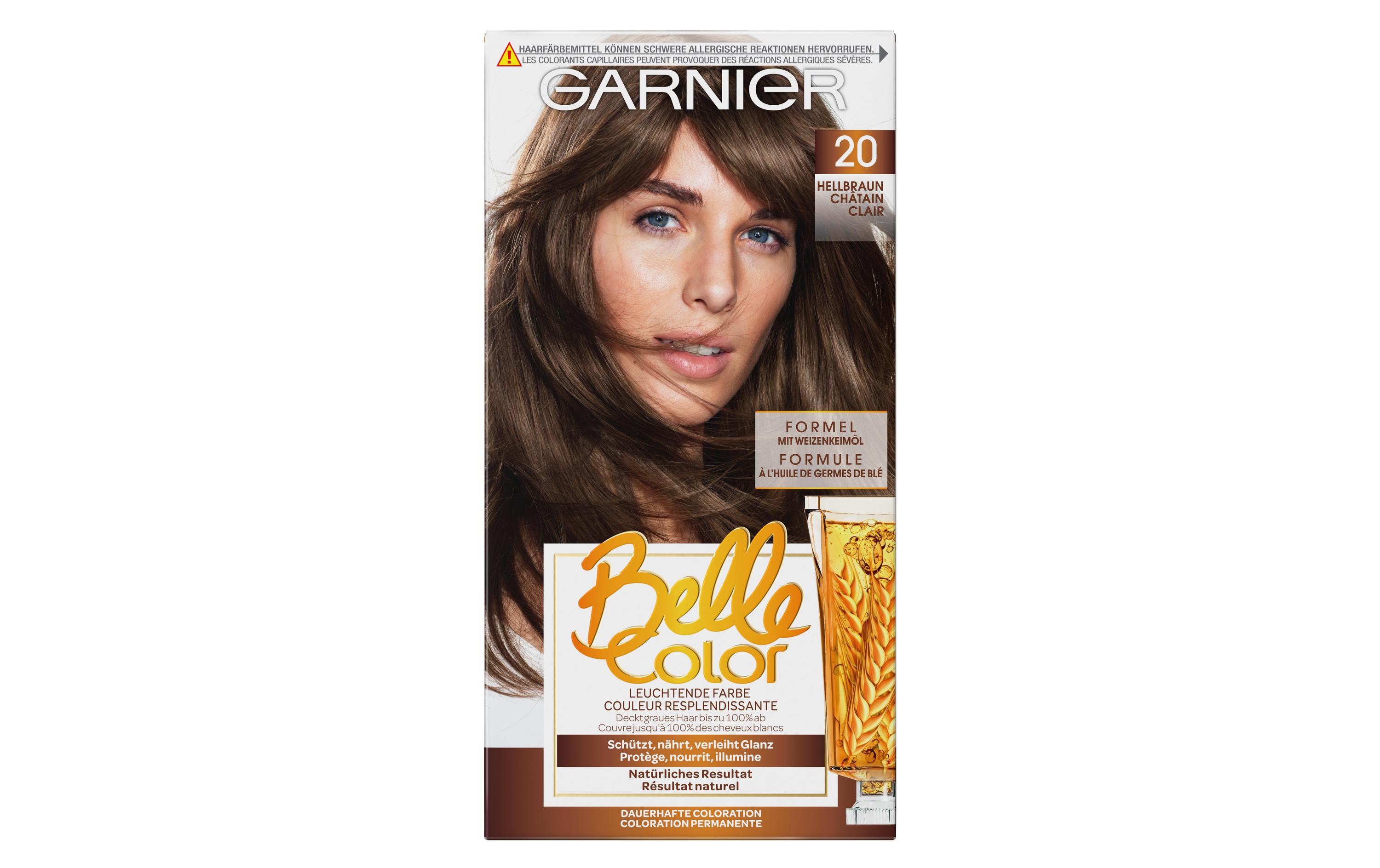 Haarcoloration Belle Color 20 HellbraunPermanente Haarfarbe für einen natürlichen Farbton