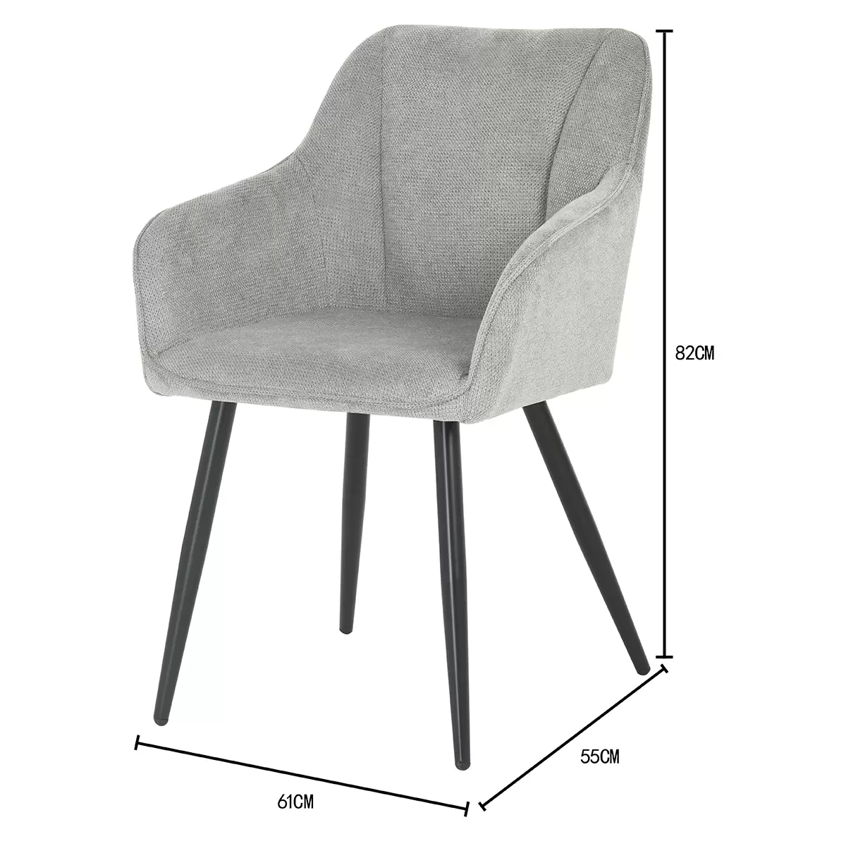 Stuhl Caro Giga-S grau,schwarz