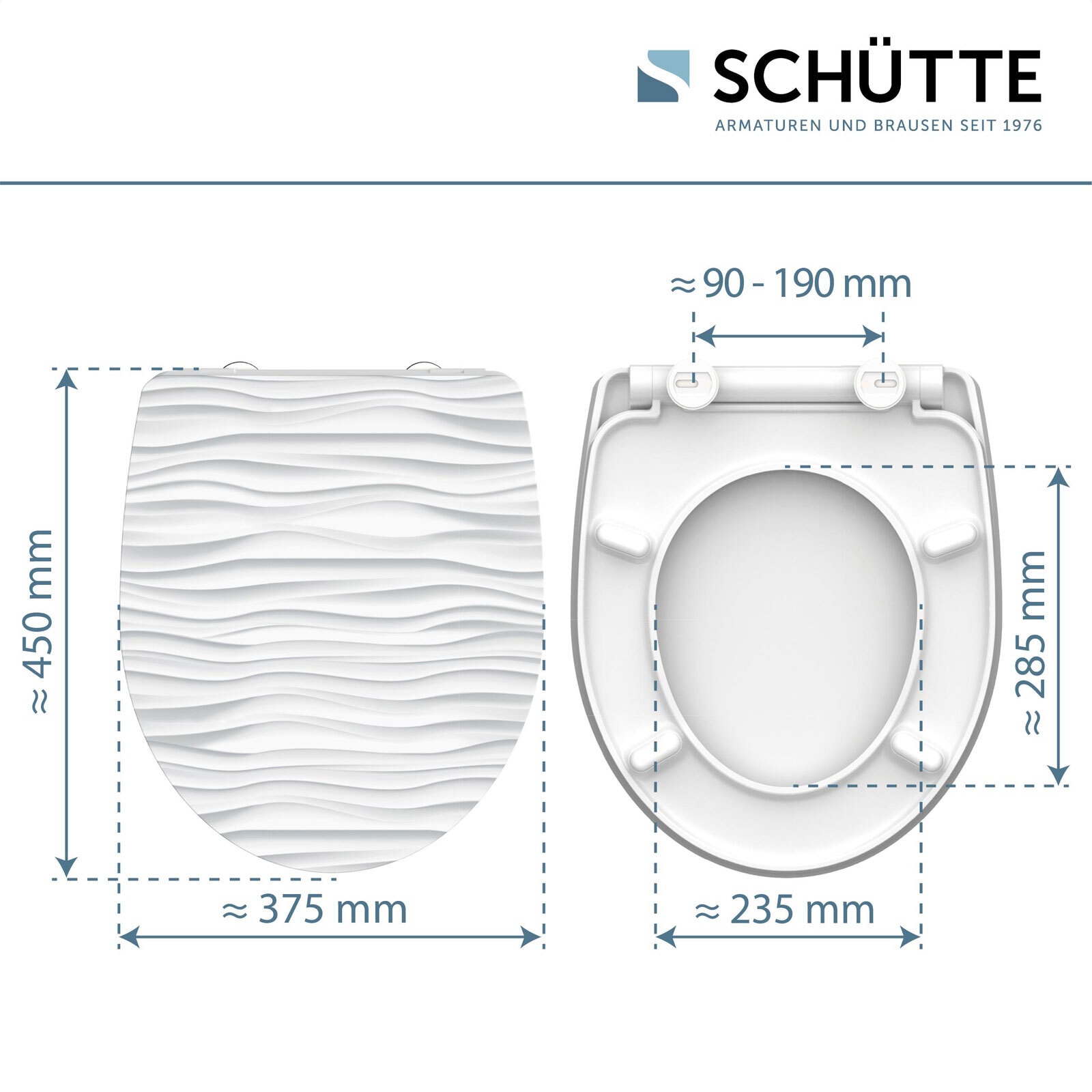SCHÜTTE WC-Sitz White Wave Duroplast High Gloss