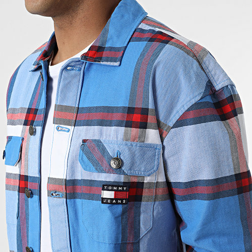 Surchemise Casual Check 4182 Bleu Clair
