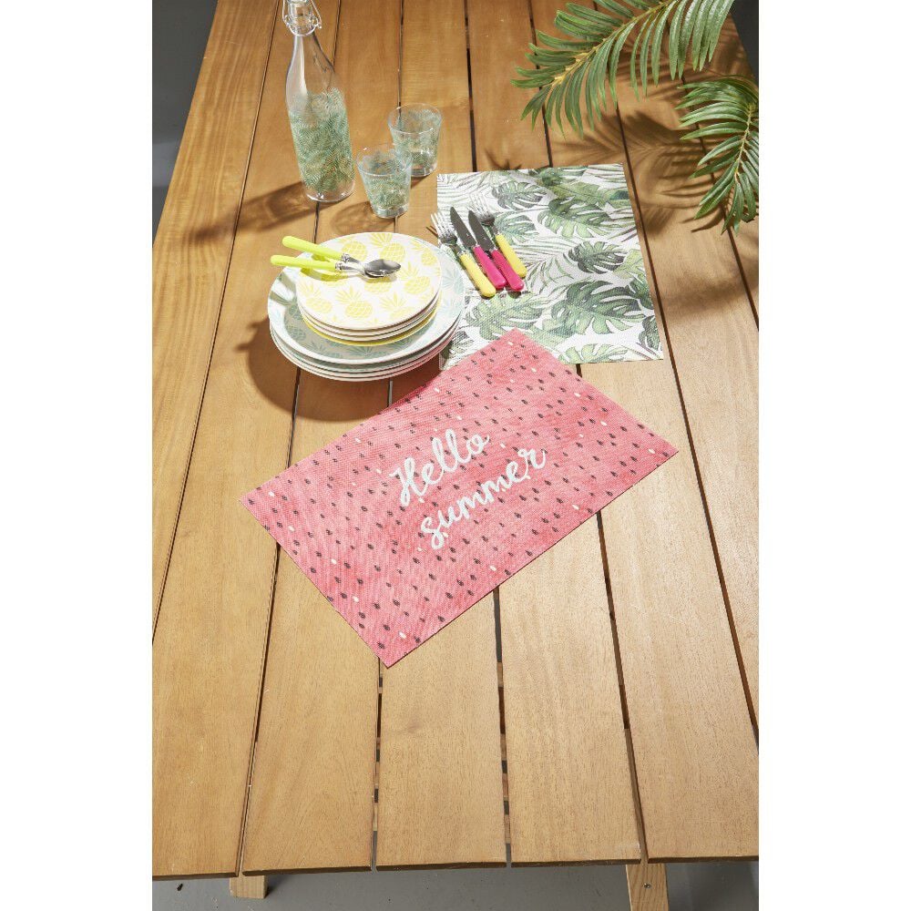 Set de table Hello summer ou motif feuillage