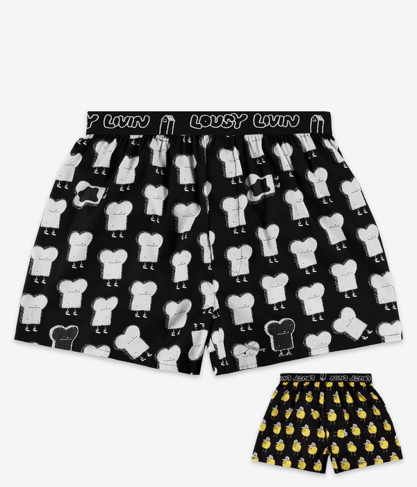 Lousy Livin Toast & Zitrone Boxershorts (black) 2er Pack
