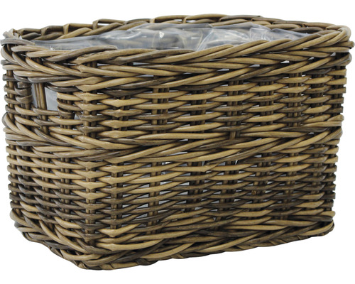 Lafiora polyrotan mand, 40 x 26 x 25 cm, bruin