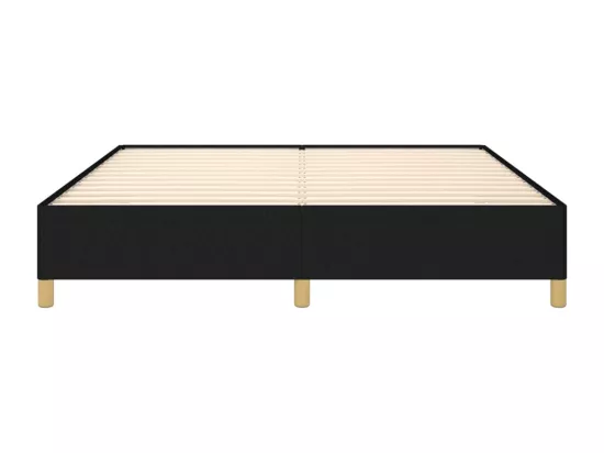 Sommier à lattes de lit Noir 160x200 cm Tissu
