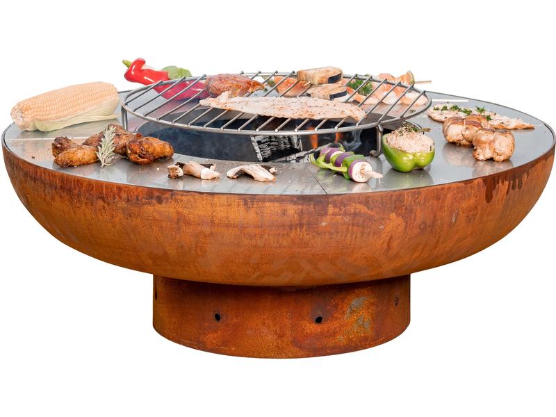 Nouvel Grill- und Feuerschale Superiore Ø 75 cm Plancha-Grill mit dem Grillrost