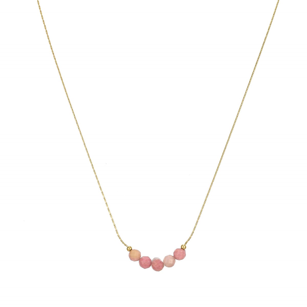 Collier Isa Pierres Rhodonite