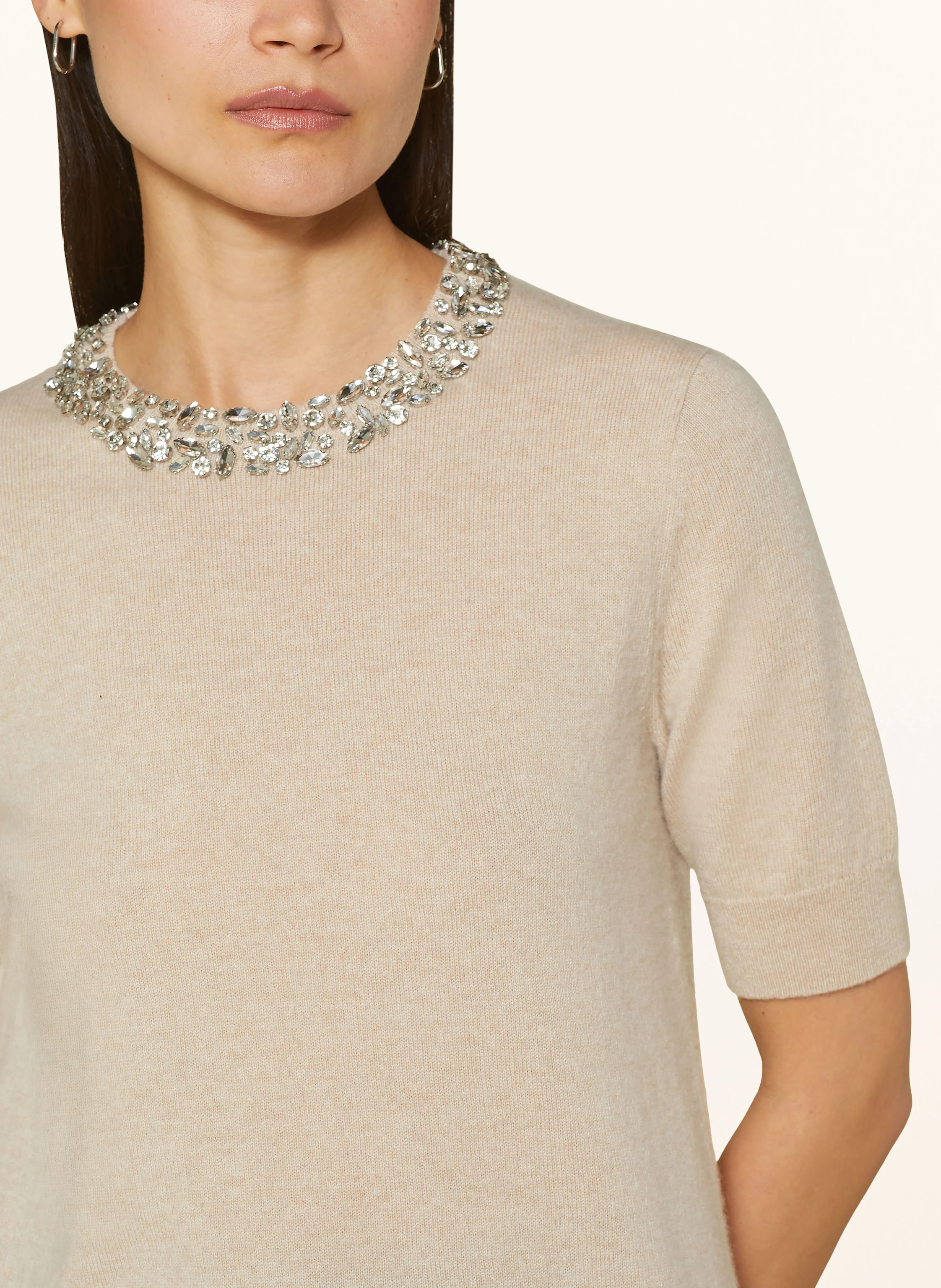 RIANI Strickshirt mit Cashmere und Schmucksteinen