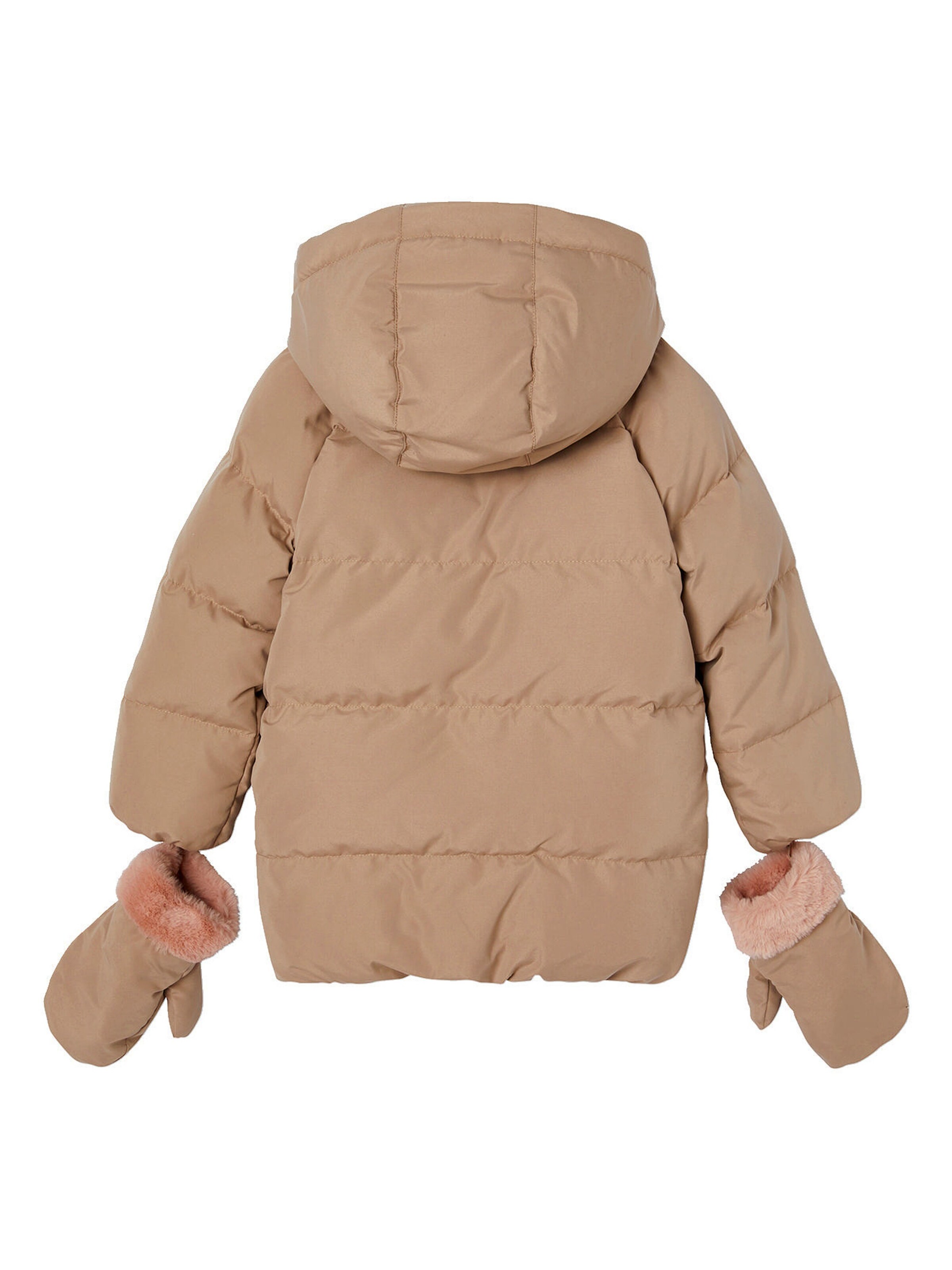 Vertbaudet Mädchen Daunenjacke mit Handschuhen cappuccino
