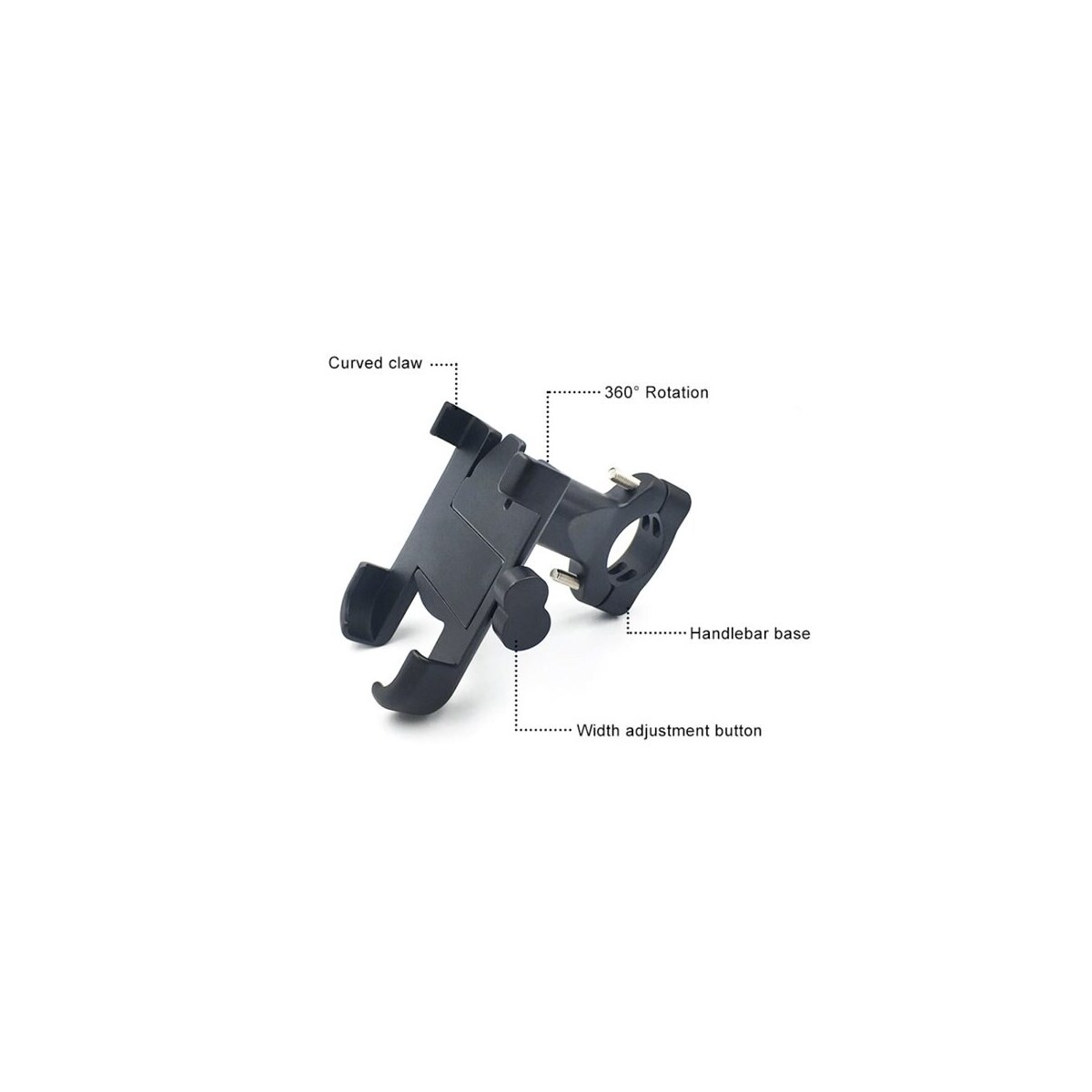 Mobilholder Motorsykkel - 6-10cm ALU