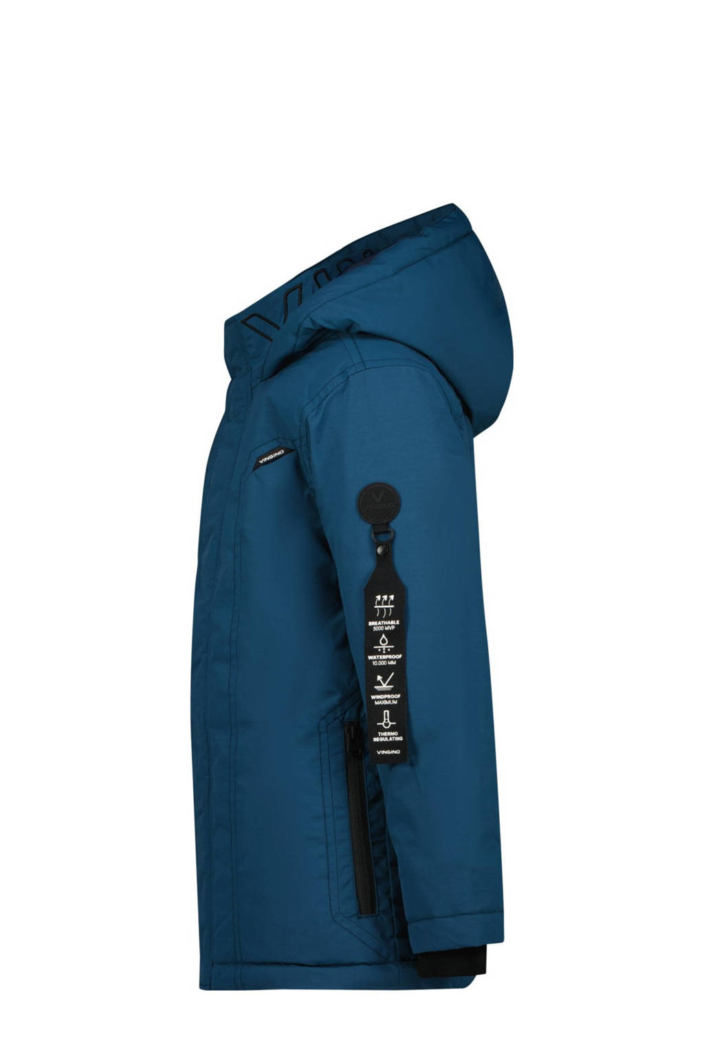 Vingino gewatteerde winterjas Tobie donkerblauw