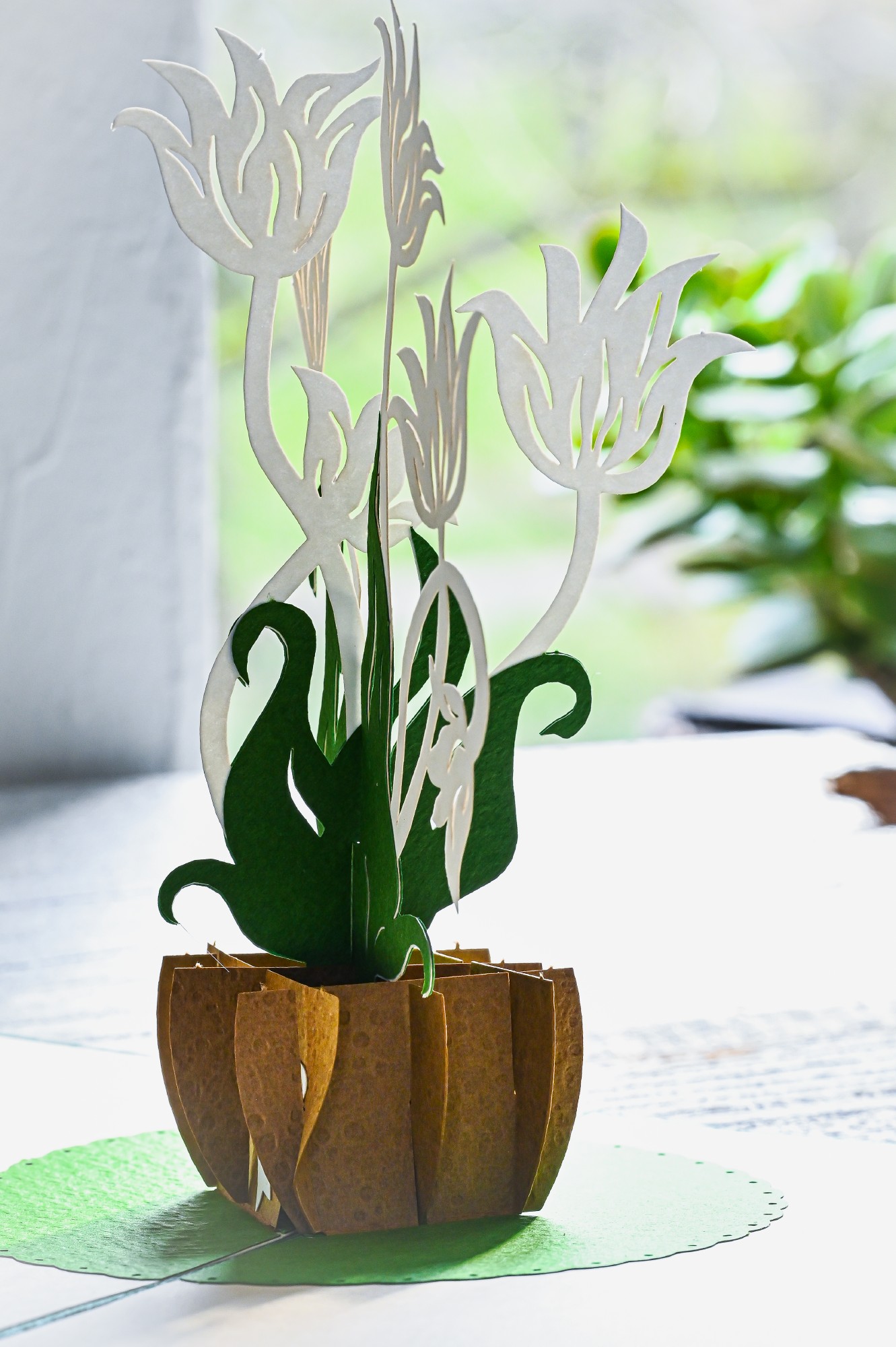 Pop-Up Karte 'Blume', weiß, L 18 cm, B 13 cm günstig bestellen