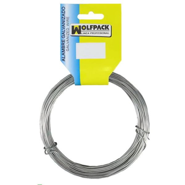 WOLFPACK Alambre Galvanizado (rollo 250 Gramos) Nº10/1,5 mm. Af 01010376