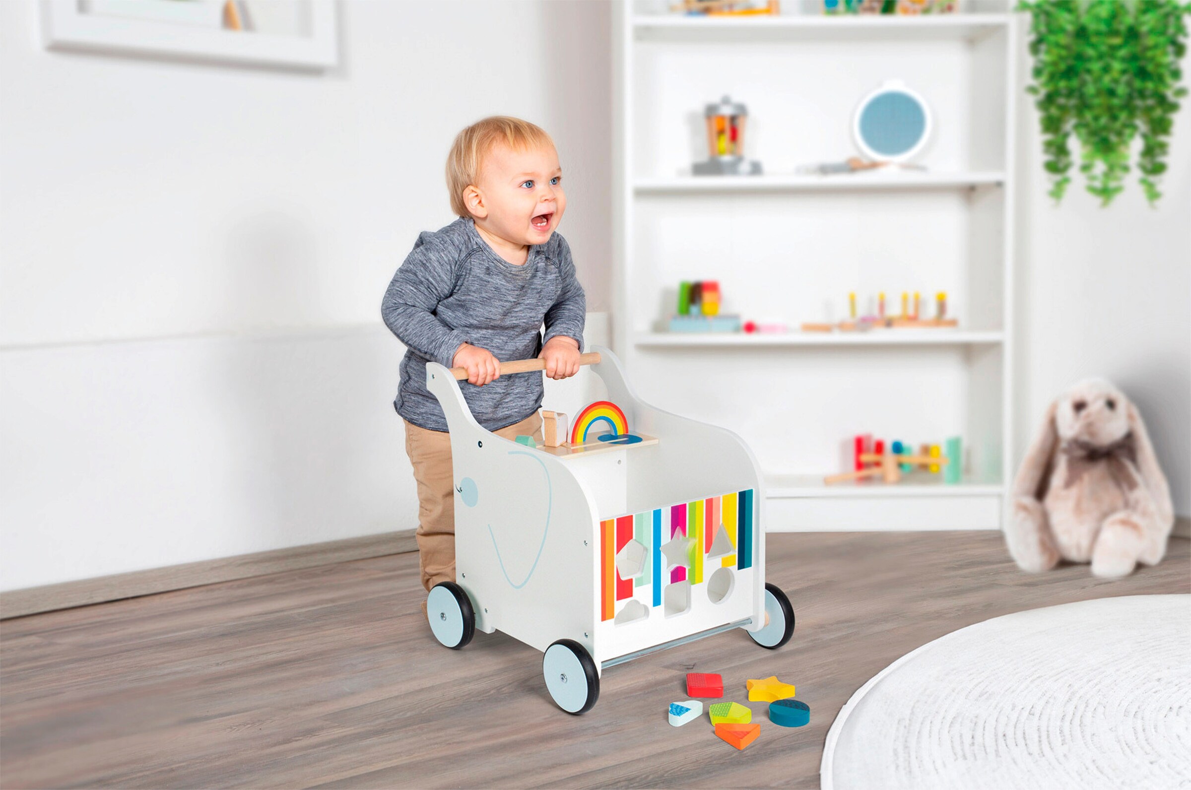 small foot Lauflernwagen Spielzeugbox Elefant