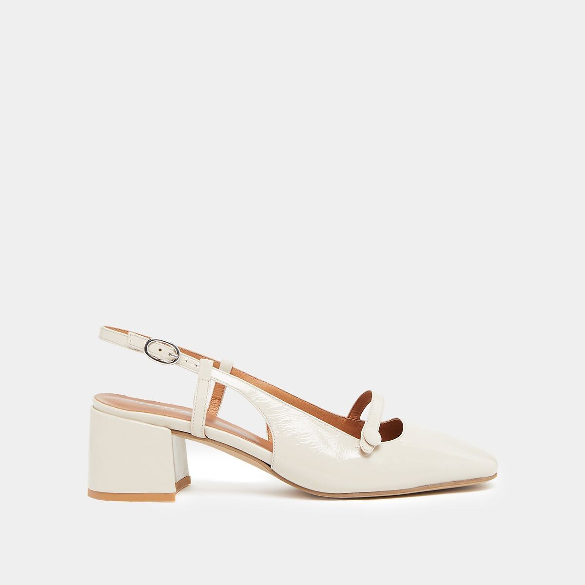 JONAK<br>Sapatos de couro com tira no calcanhar, modelo Dario, fabricados na Europa