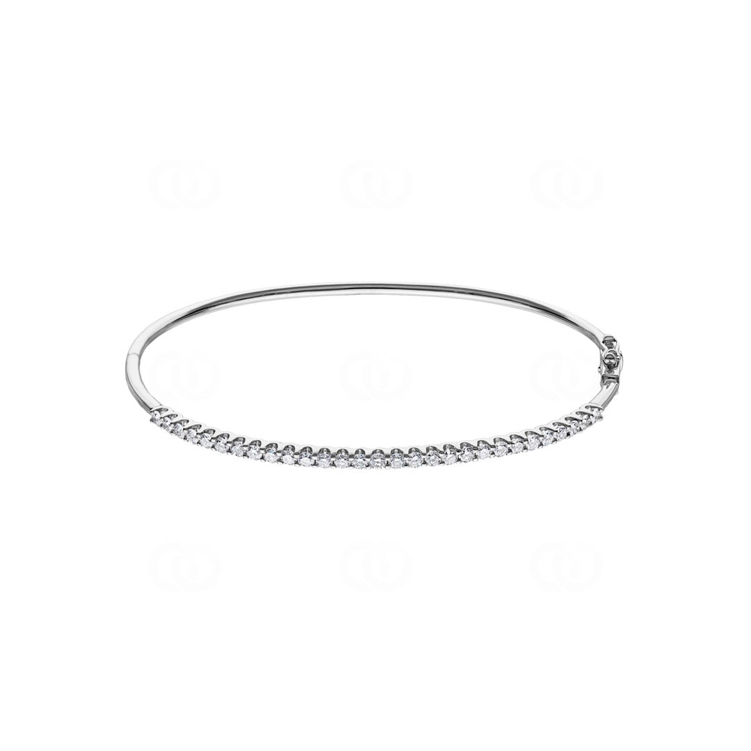 1.02 Karat Diamantarmreif oval 750/18 K Weissgold