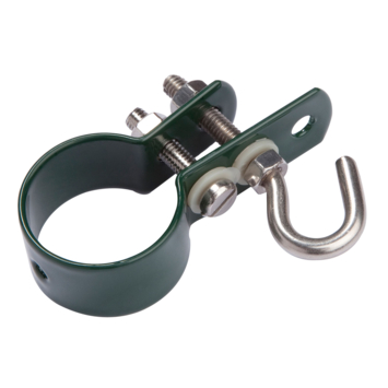 Giardino klem met haak voor ronde tuinpaal groen 48 mm