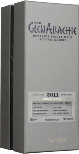 GLENALLACHIE 11 YEARS 2011 PORT PIPE 70CL