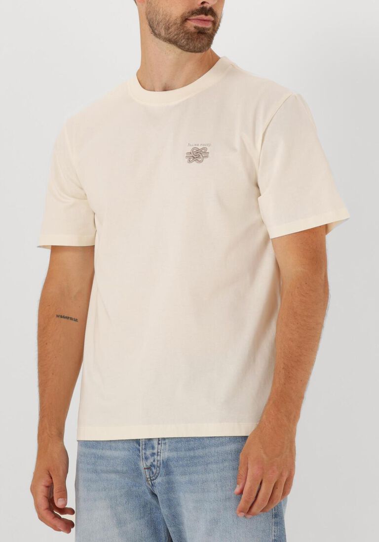 ecru filling pieces t-shirt t-shirt embroidered knot