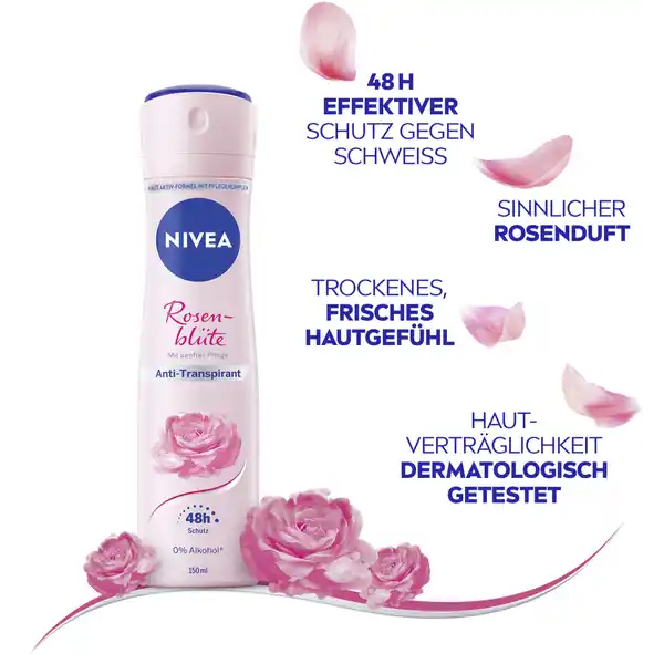 Anti-Transpirant Spray Rosenblüte