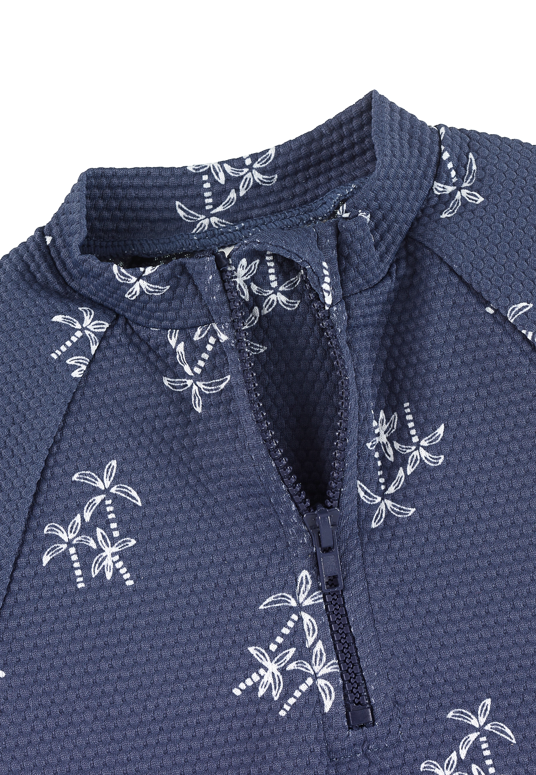 Langarm-Badeshirt PALMEN in blau