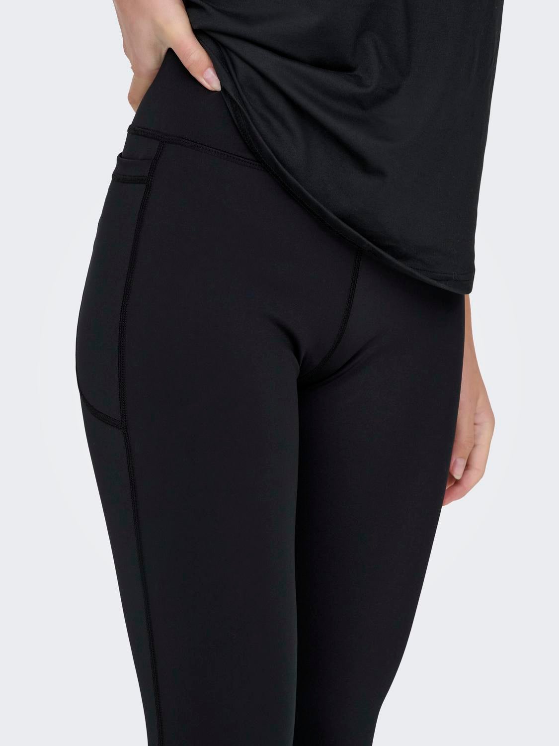 ONPMILA-2-ROCK Hohe Taille Enger Schnitt Sportleggings Black