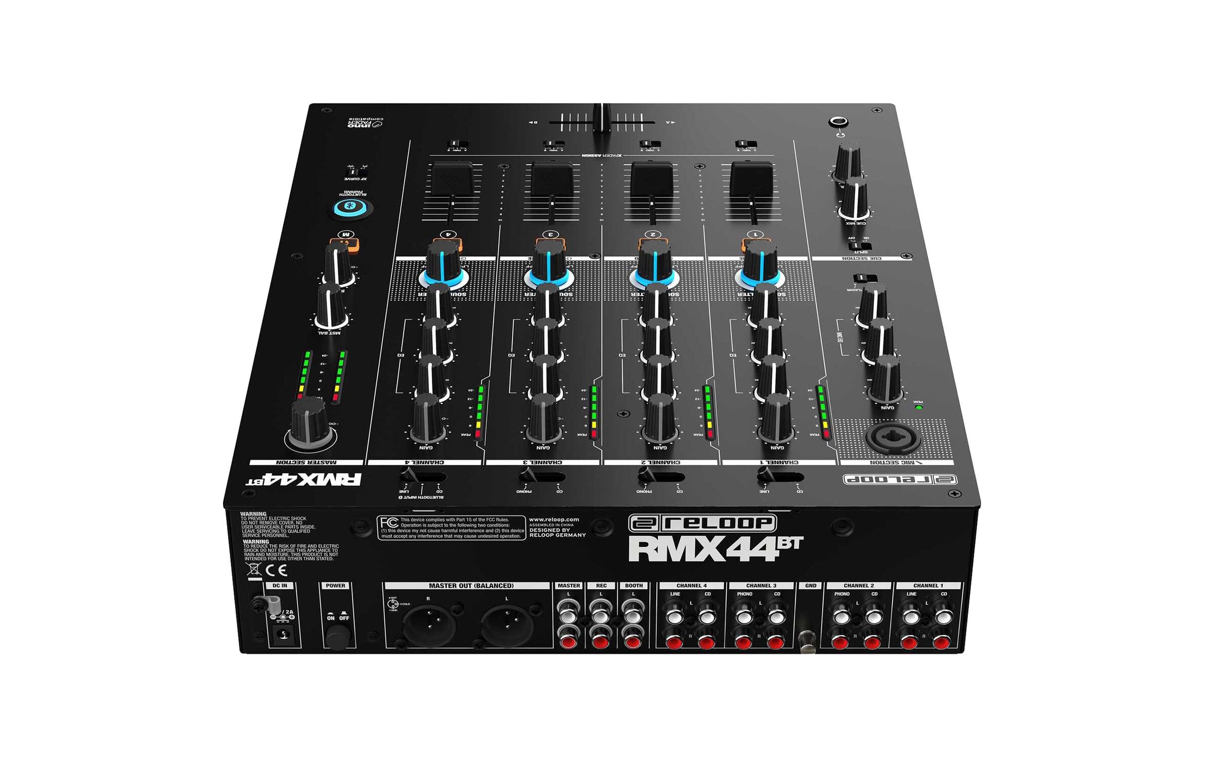 DJ-Mixer RMX-44BT 4-Kanal<br>4-Kanal-DJ-Clubmixer mit Bluetooth Konnektivität