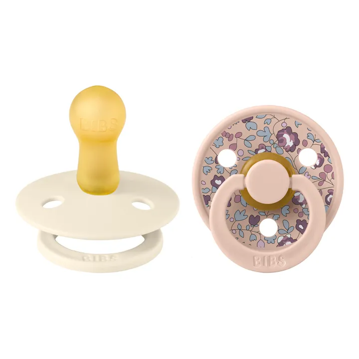 Bibs Tétines en caoutchouc naturel Bibs x Liberty - Set de 2 | Blush