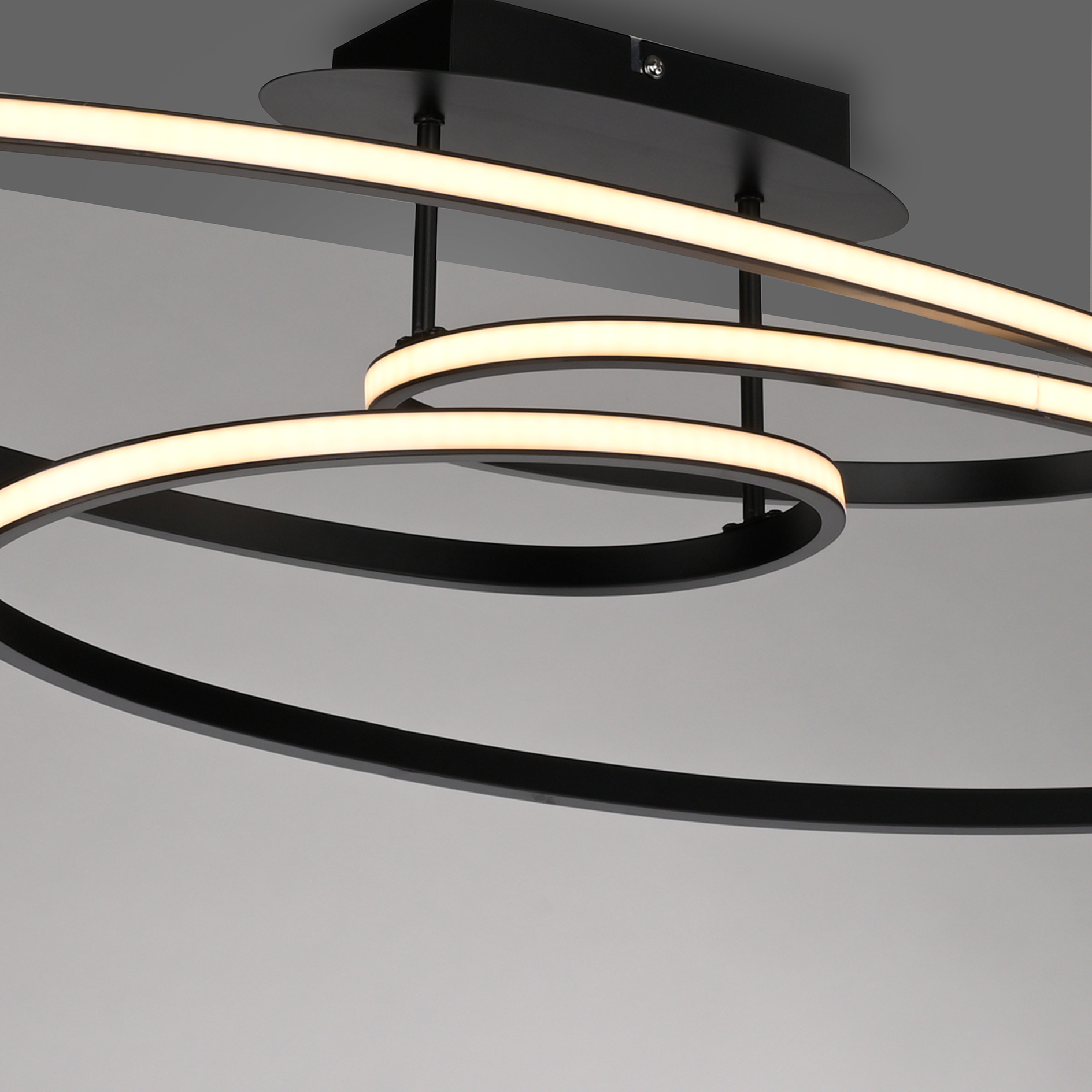 LED-Deckenleuchte - schwarz - 80 cm