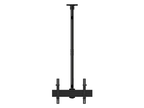 Multibrackets M Ceiling Mount Pro MBC1UX2 - Monteringssæt (loftsplade, loftspladeafdækning, 4 vippearme, 2 pæleklemmer, 2 skinner, 2 forlængerrør (80 cm)) - for 2 LCD displays - aluminium, stål - sort - skærmstørrelse: 40