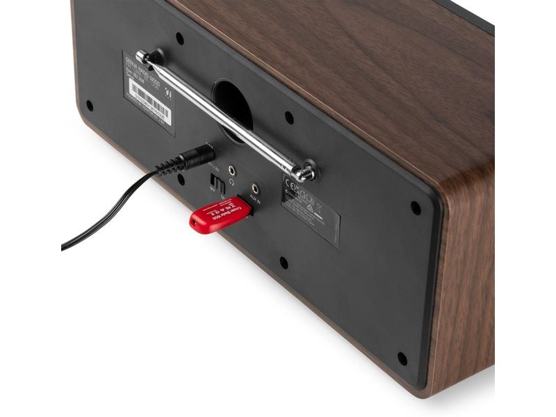 Audizio DAB  Radio Genua Braun DAB  Radio mit Stereo Lautsprecher und Bluetooth