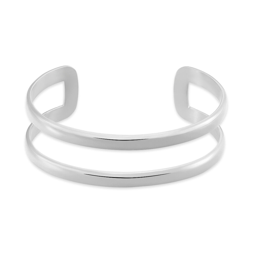 Bracelet Manchette Lisie Acier Blanc