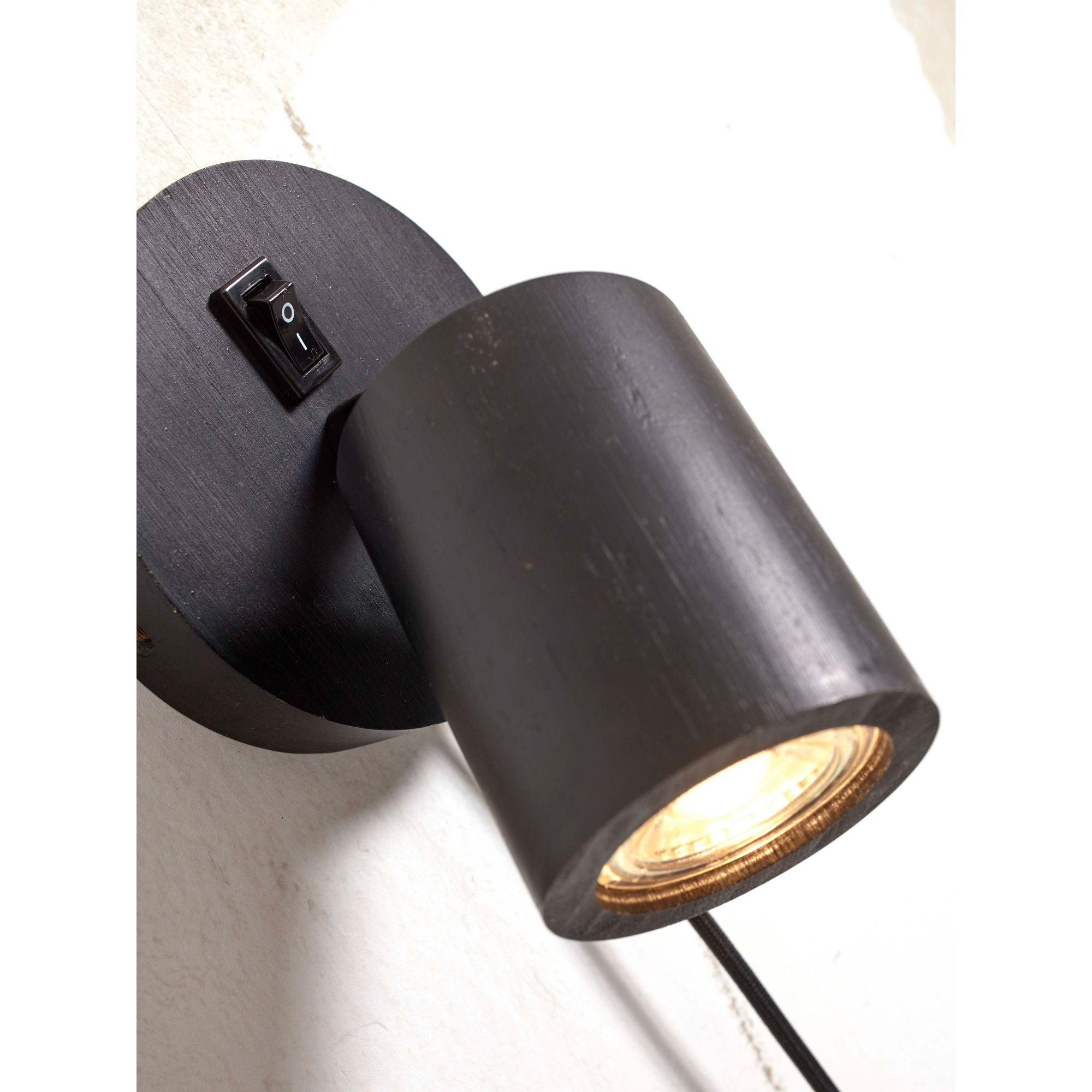 GOOD&MOJO Wandlamp Java - Bamboe Zwart - Ã12cm