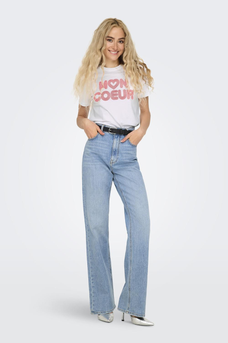Only witte dames t-shirt