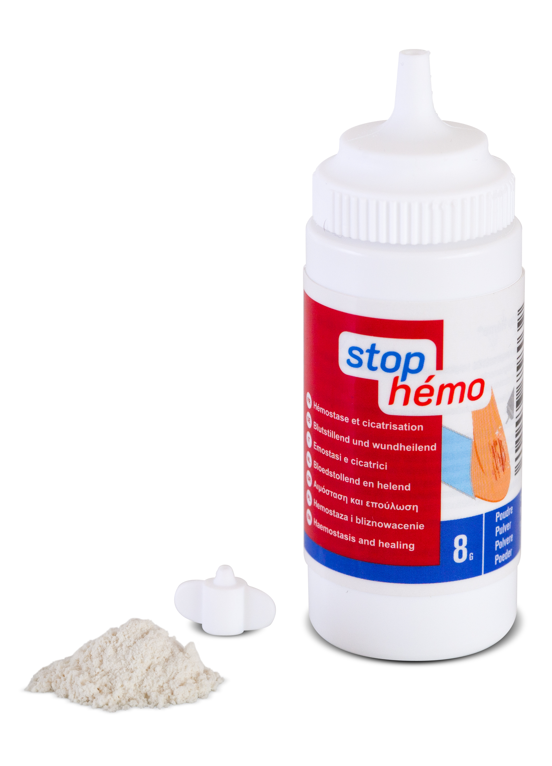 Stop Hemo Puder hämostatisch<br>8 g, Puder, steril Flakon wiederverschliessbar