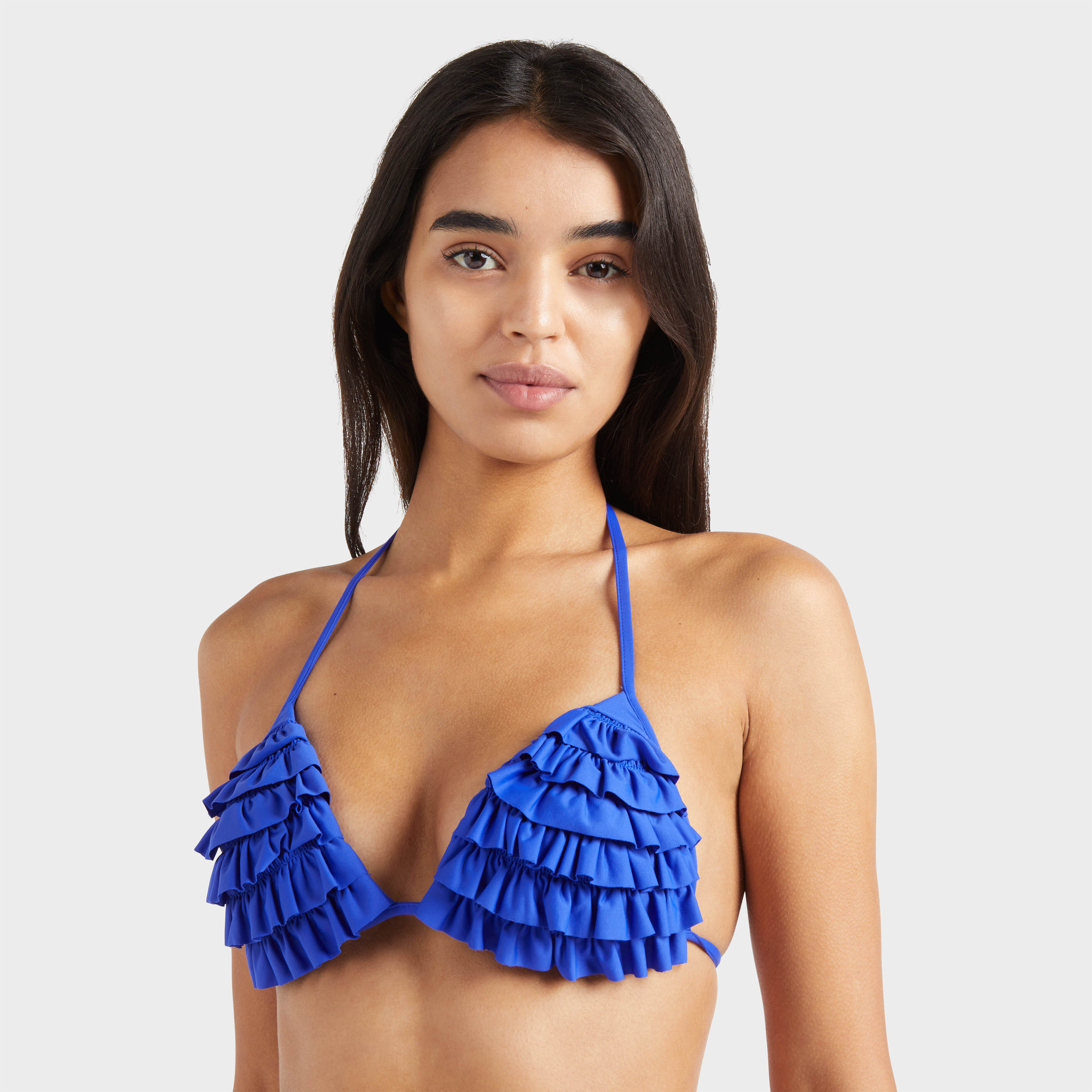 Haut de maillot de bain triangle femme uni