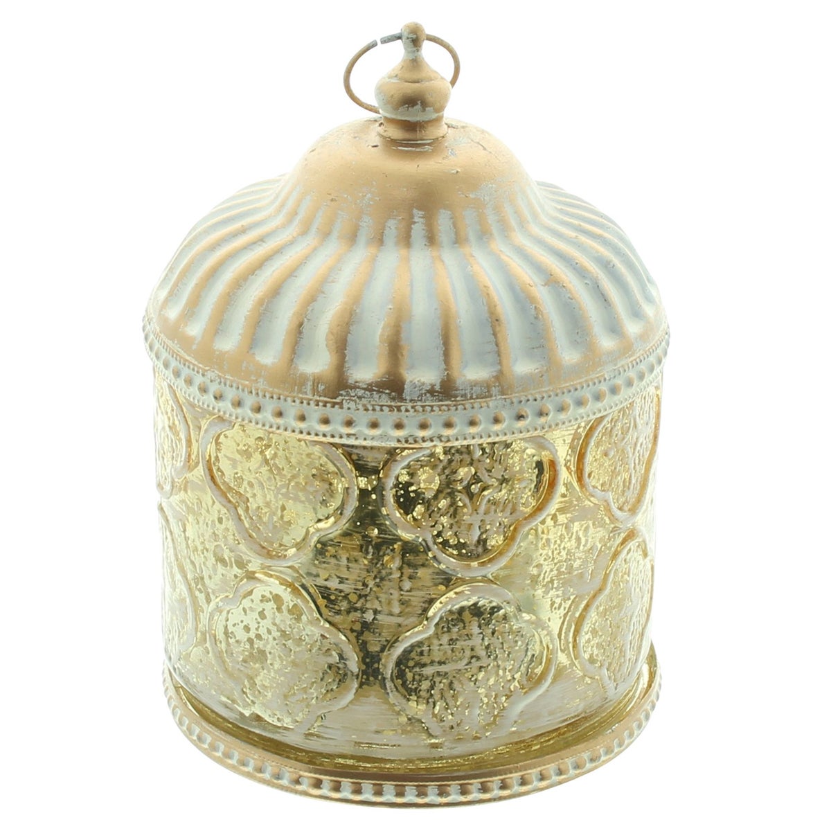 FRANK FLECHTWAREN | LED Lantaarn Orient, D: 10 x 13,5 cm, GLAS, METAAL, KUNSTSTOF