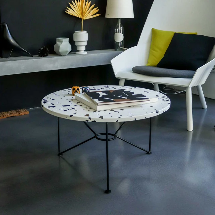 Acapulco Design - The Low Table, H 36 x Ø 65 cm, Terrazzo / azteca