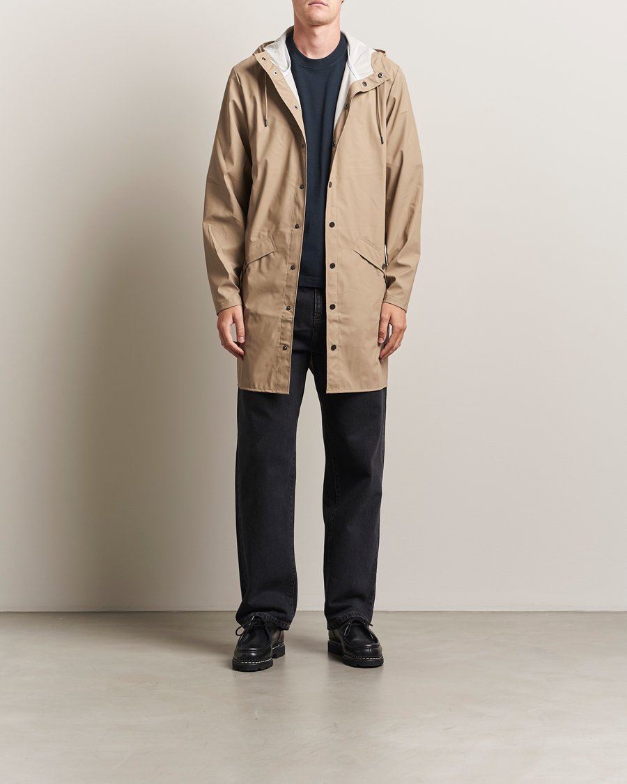 RAINS Long Jacket Beige