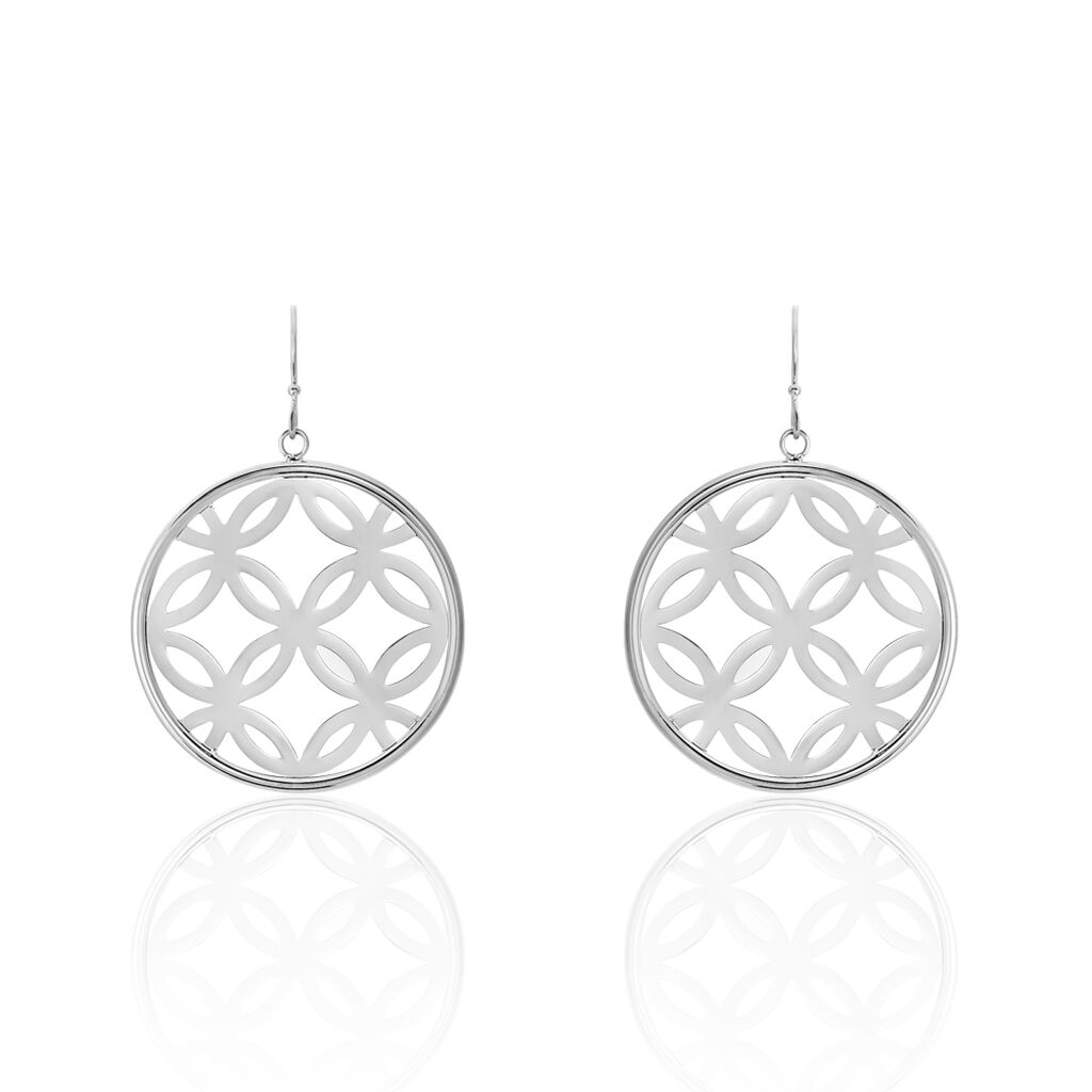 Boucles D'oreilles Pendantes Danyl Acier Blanc