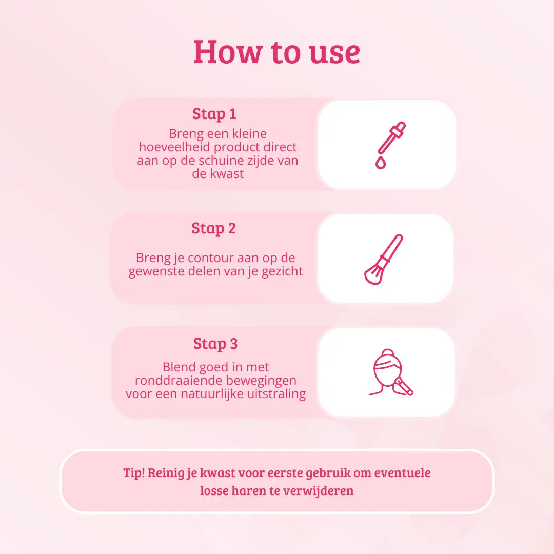 Pink & Rose Gold Angled Blending Brush