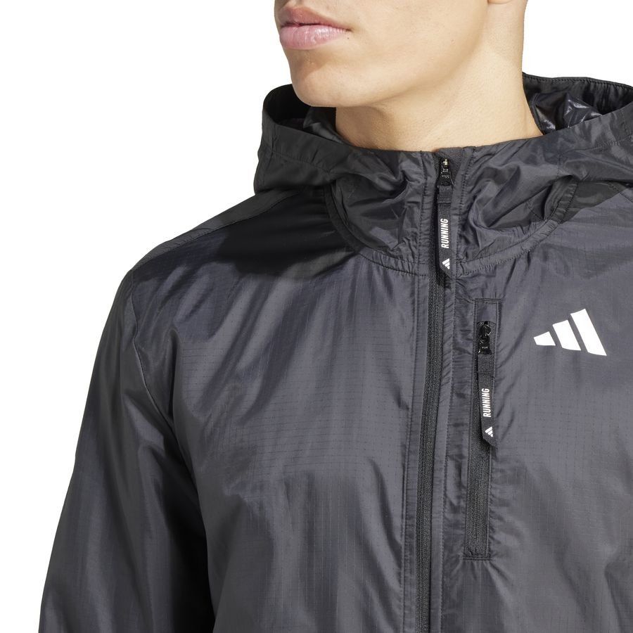 adidas Veste Running Own The Run 3-Stripes - Noir/Blanc