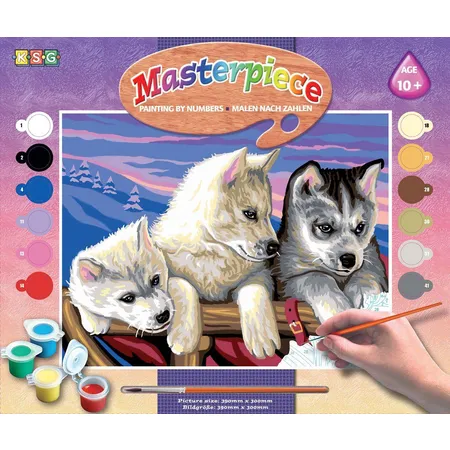 Mammut Malen nach Zahlen Senior Huskies