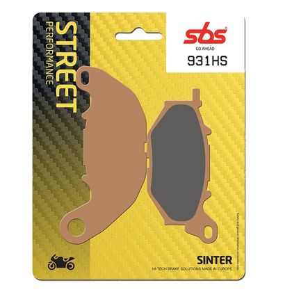 Plaquettes de freins SBS 931HS Sinter Métal Fritté Avant