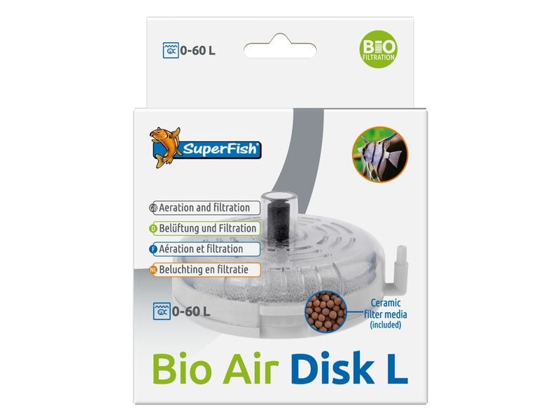 SuperFish Bio Air Disk L Kompakter, innovativer Luftflter für Aquarien