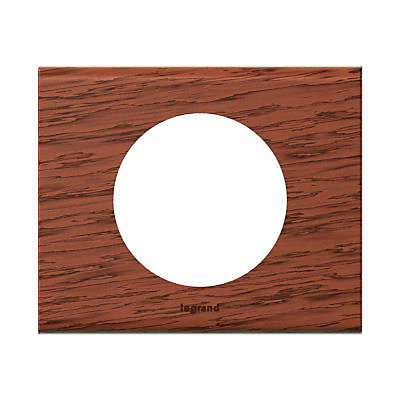 Plaque de finition simple Legrand Céliane acajou