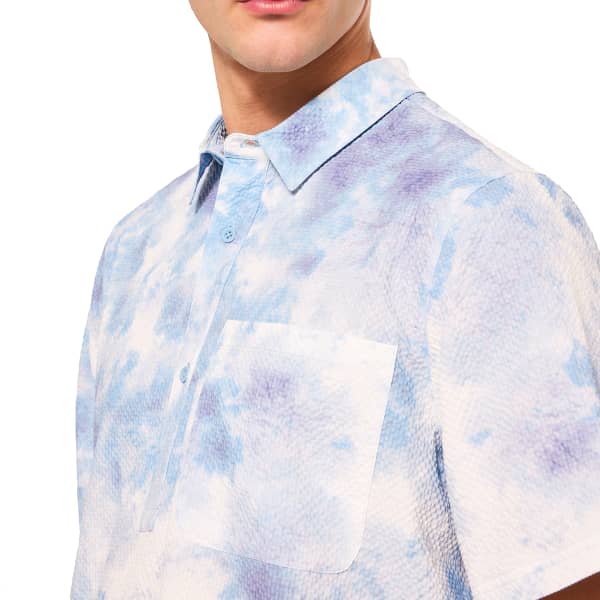 Chemise OAKLEY DECO PALMS RC SS BUTTON DOWN TIE DYE CLOUDS