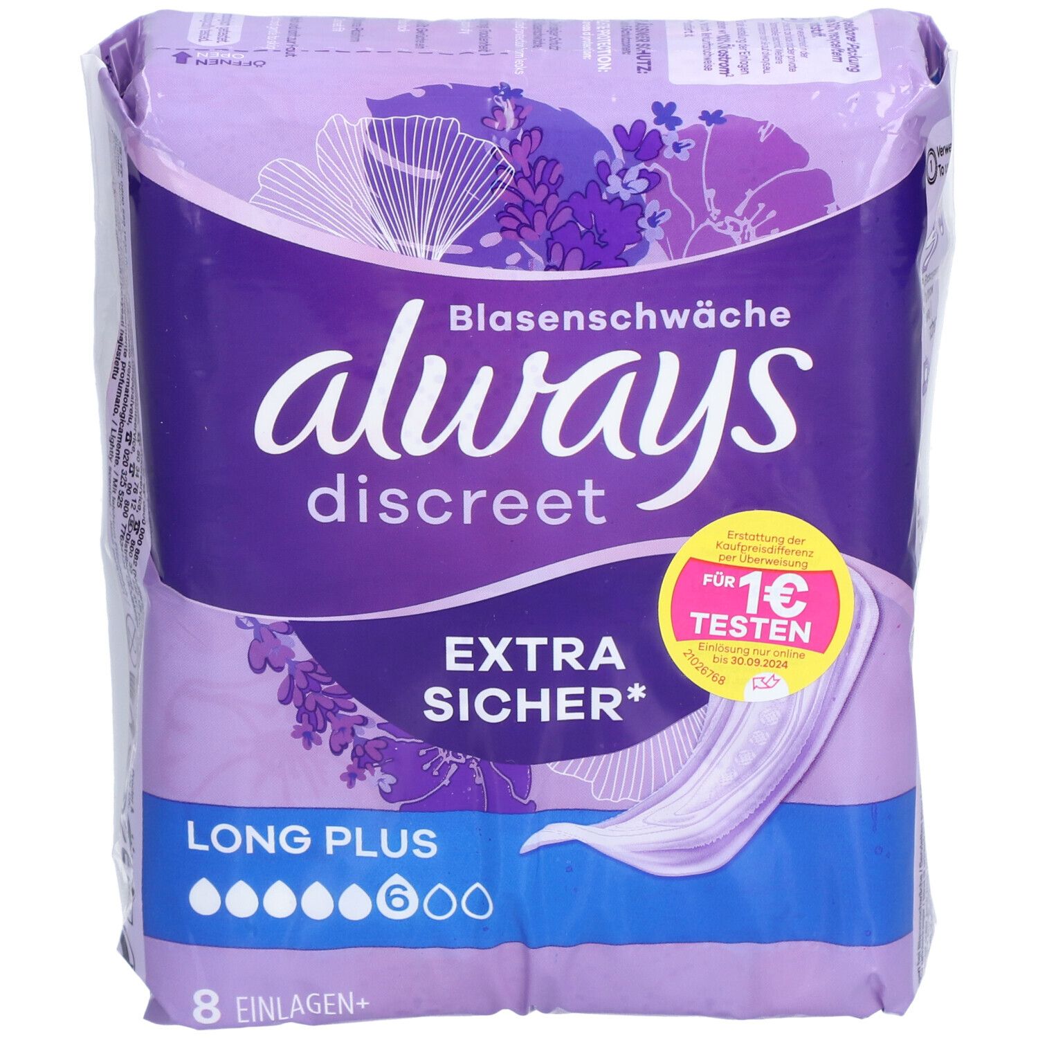always discreet Inkontinenz Einlagen+ long plus